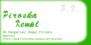 piroska kempl business card